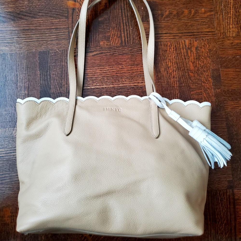 Beige Isaac Mizrahi shoulder bag